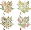 Crazy Maple Leaves Ornaments 54w x 56h Kitty And Me Designs