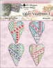 Crazy Valentine Ornaments 1 41 wide X 57 high Kitty And Me Designs