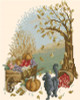 Four Seasons Cats Autumn Walk 86w x 107h Kitty And Me Designs