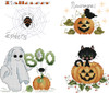 Halloween Ornaments 69 stitches or less Kitty And Me Designs