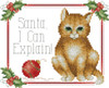 Santa I Can Explain 96w x 79h Kitty And Me Designs