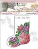 Rose And Grapes Christmas Stocking 114w x 167h Kitty And Me Designs