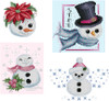 Snowman Ornaments Stitch Count Varies Kitty And Me Designs