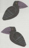 LL507 Labors Of Love Halloween Crow Clip-­?on 18 Mesh 5.5" x 4.25" each (2) Includes clip and tail feathers