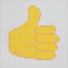 A51-Z Thumbs Up DeElda Needleworks Beginner Needlepoint kit