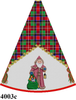 TREE SKIRT 4003c Part C Only Susan Roberts Needlepoint TARTEN C - Hooded Santa with Toy Bag 13 MESH