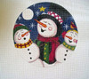 LK-03 Snowman Carolers 5 Round 18 Mesh Danji Designs LAURIE KORSGADEN