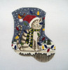 LK-10 Christmas Kitty 5 ½ x 6 ½ 18 Mesh LAURIE KORSGADEN