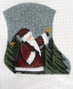 LK-35 Santa Holding Star Mini Sock 5 ½ x 6 ½ 18 Mesh LAURIE KORSGADEN