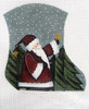 LK-35 Santa Holding Star Mini Sock 5 ½ x 6 ½ 18 Mesh LAURIE KORSGADEN