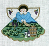 (PPD) PP994BZ Angel With Charms California Wine Country (Vineyard) 5.25 x 4 18 Mesh Painted Pony Designs
