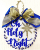 APCH09 - "Oh Holy Night" 18 mesh – stitch painted  4.5" round A Poore Girl Paints