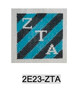 Sorority 2E23 ZTA cozy insert-Zeta Tau Alpha 2" x 2" 18 Mesh Officially Licensed Kangaroo Paw Designs