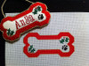 BP-01-13M BP DESIGNS Red Dog Bone Ornament 6  x 3 13 Mesh