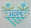 CH-856 Hope Heart  3 x 2 ¾ 18  Mesh CH Designs