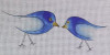 ZEDD-12 Twin Bluebirds 10 x 4  18 Mesh THE ART OF NANCY ZEDD