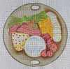 ZEDD-19 Charcuterie Board - Meat and Cheese 10" Round 18 Mesh THE ART OF NANCY ZEDD