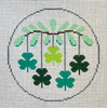 ZIA-182 Garland - Shamrocks 4 x 3¼ 18 Mesh ZIA DESIGNS Danji Designs