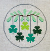 ZIA-182 Garland - Shamrocks 4 x 3¼ 18 Mesh ZIA DESIGNS Danji Designs