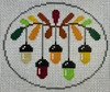 ZIA-184 Garland - Acorns 4 x 3¼ 18 Mesh ZIA DESIGNS Danji Designs