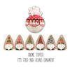SA-XO 85 Christmas Gnome Topper 3.25 x 13.25 Starke Art Designs