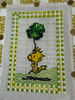 PEANUTS ST. PATRICKS DAY - WOODSTOCK WITH SHAMROCK 2" x 4.3" 18 Mesh Officially Needlepoint PNTS-STPAT02