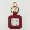 Leather Key Fob - Cranberry with Gold Hardware by tilli tomas for Blue Waters Needlepoint