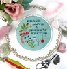 Peace Love & Cross Stitch 74w x 72h by Tiny Modernist Inc 26-2482