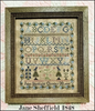 Jane Sheffield 1848  antique sampler adaptation 123 x 156 by Scarlett House, The 26-2664