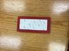 Blue Long Credit Card Case in Red PLANET EARTH SELF FINISHING