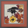 5151 Leigh Designs Night Rider 10" x 10" on 18 Mesh Vintage Sage Old Crow Canvas Only Inquire If Stitch Guide Is Available