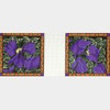 Wg11674 Violet study in black 4-4 X 4   18 ct Whimsy And Grace COASTERs