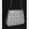 Wg11503 3 pc Victorian Flowers - Silver & Purple w/gusset Canvas Only 51/2x5(10) 18ct Whimsy And Grace Purse