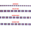 SN623 Union Jack Belt 40 x 1.25 18 Count Silver Needle Designs