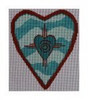 F3668 Santa Fe Heart 4 3/3 x 5 1/4" 18 ct. Fiori Designs 