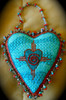 F3668 Santa Fe Heart 4 3/3 x 5 1/4" 18 ct. Fiori Designs 