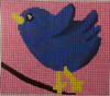 WWCO1002 Blue Bird on a Wire 10 mesh 7 x 6 Waterweave