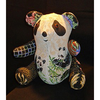 906 3-D panda bear Shown Finished 10 x 14 13 Mesh Patti Mann 