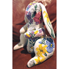 2021 3-D 3-dim. Bunny, floral "Becky" 10 x 16 13 Mesh Patti Mann Shown Finished