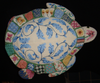 6201 3-D 3-D turtle, Oriental, "Debbie" 15 x 18 13 Mesh Patti Mann Shown Finished