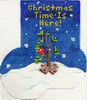 ab333 A. Bradley “Christmas time is here” Mini-Sock 3 x 4 18 Mesh