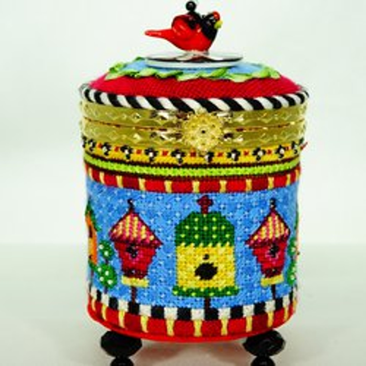 FS-R-10 Bird Houses 18 Mesh 10 x 7 Round Hinged Box With Hardware And  Stitch Guide Funda Scully - The NeedleArt Closet