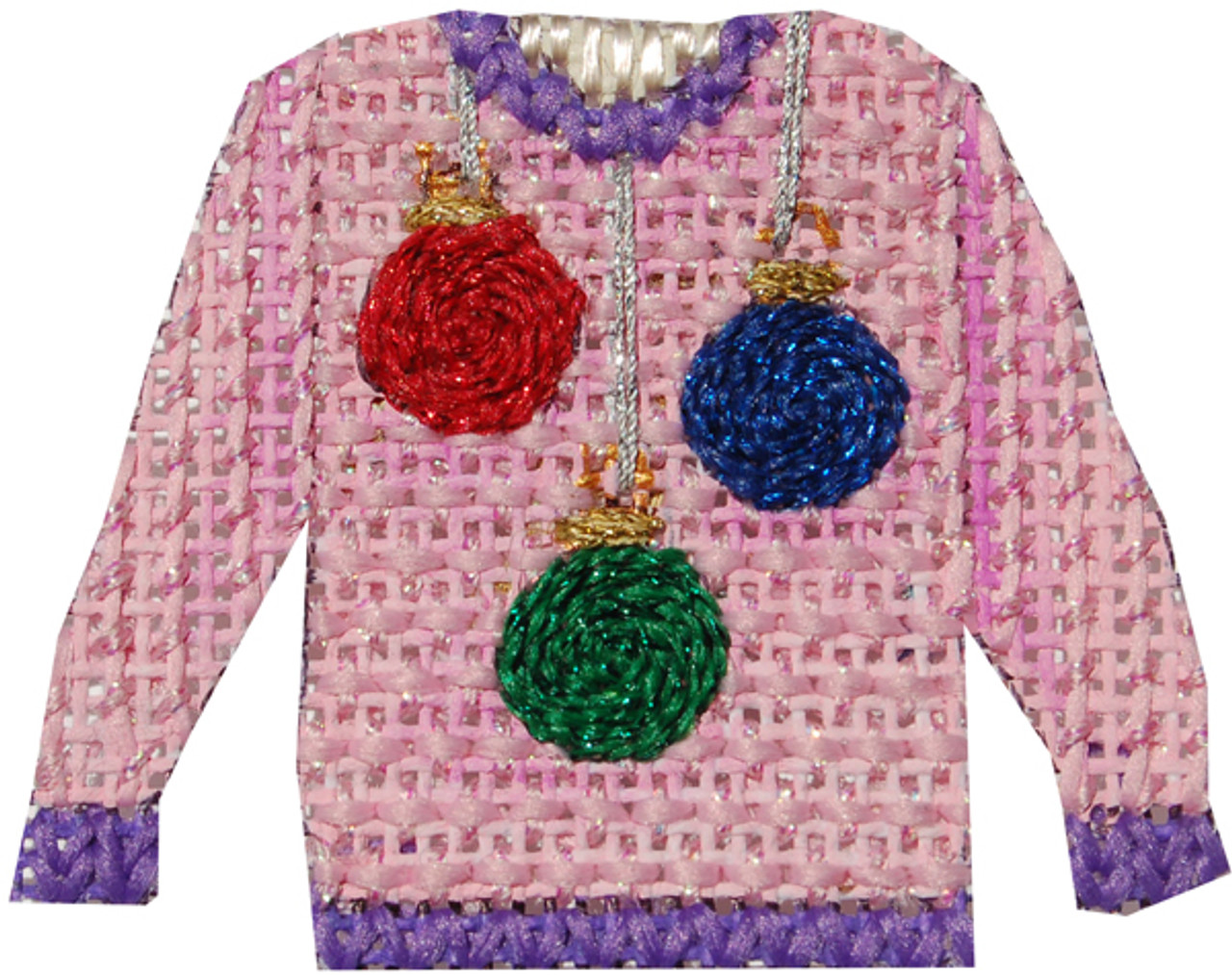 Ugly Menorah Sweater DIY Cross Stitch Ornament Kit