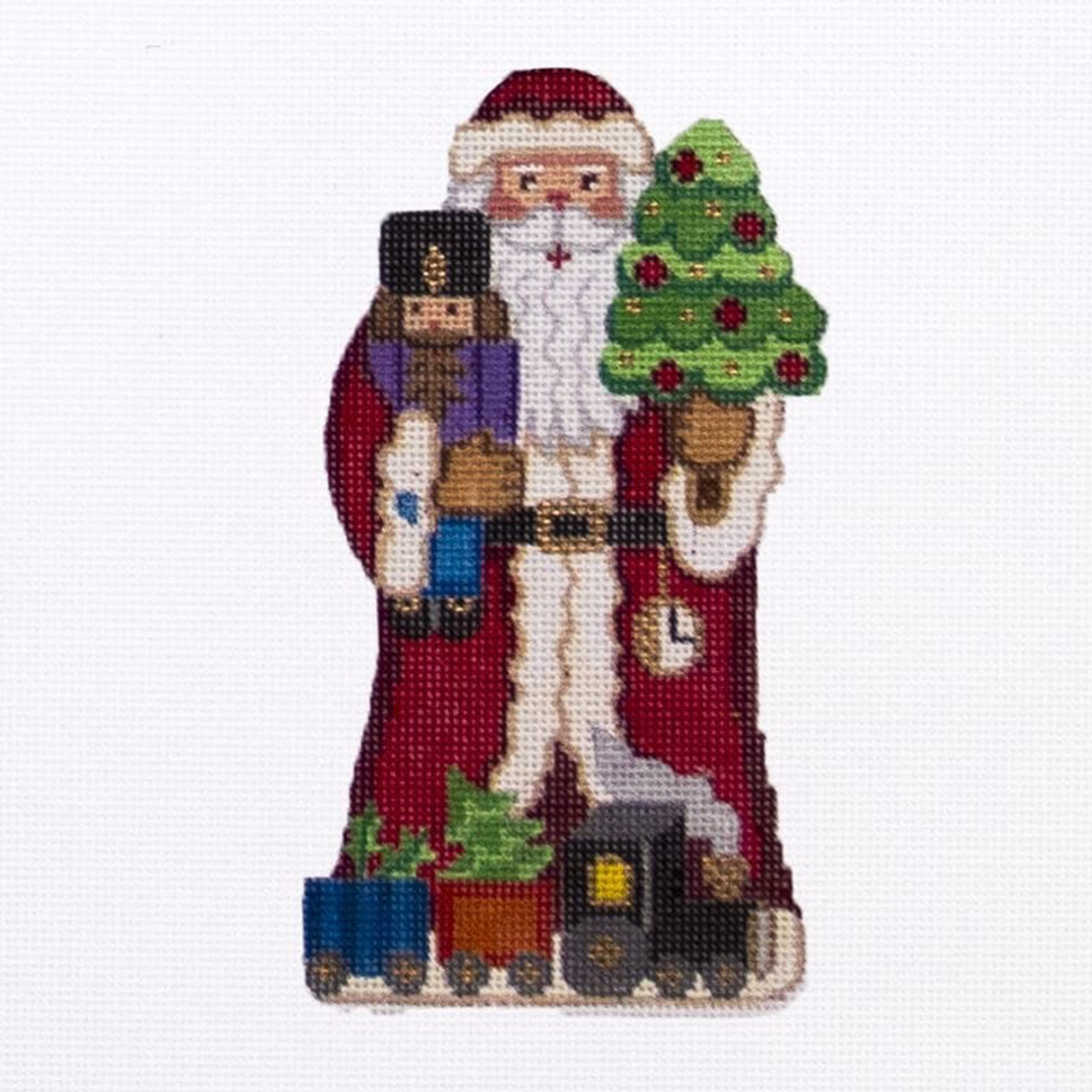 Alexa Needlepoint Santa with Toy Bag Needlepoint Canvas 18 mesh 3 1/2 X 6  *fibers sold separately