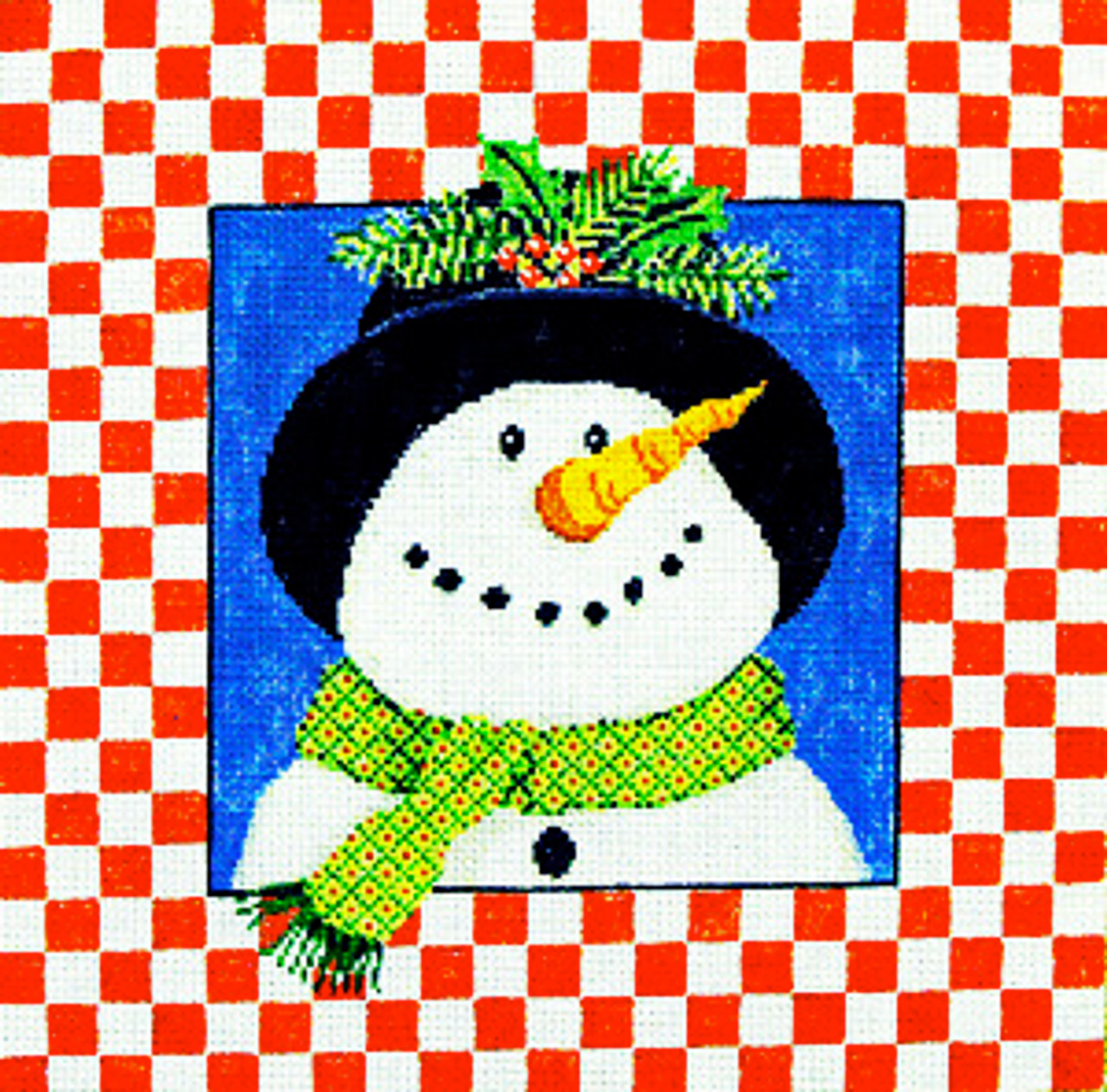 Wilhelmina Snowman 11 x 11 Sandra Gilmore 18 Mesh 18-819 - The NeedleArt  Closet