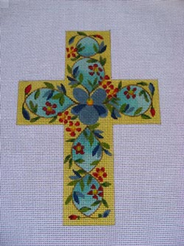 Ann Wheat Pace 105AR Large Cross 18 Mesh 6.75"x 9"` Early Spring