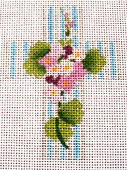 Ann Wheat Pace 102AI Small Cross 18 Mesh 2.5" x 3.5"  Lilacs 