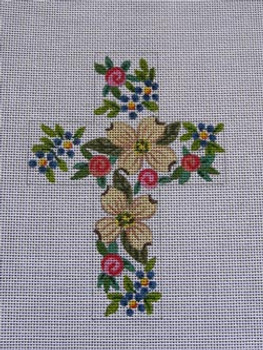 Ann Wheat Pace 103Q 18 Mesh 4"x 5.5"  Dogwood & Roses