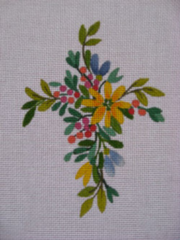 Ann Wheat Pace 103X 18 Mesh 4"x 5.5"  Floral Spray