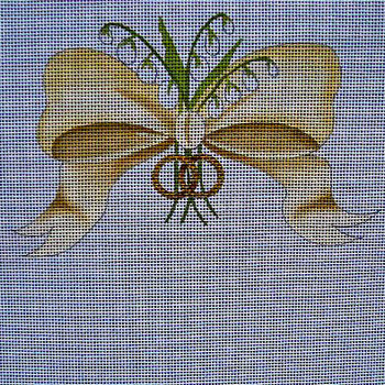 Ann Wheat Pace 206A 18 Mesh WEDDING Bow with Lilies 